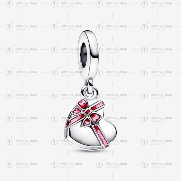 Pandora Openable Heart Chocolate Gift Box Dangle Charm - Picture 1 of 2